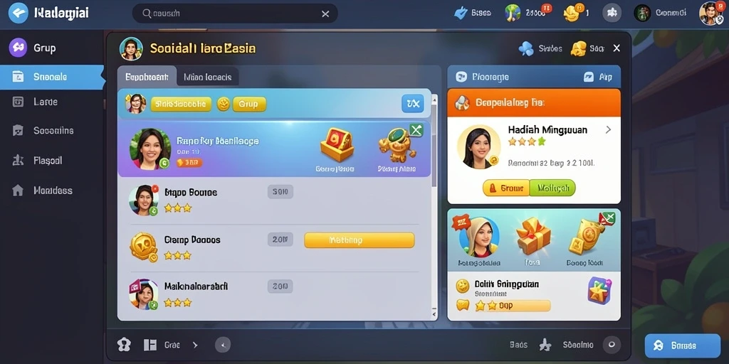Fitur interaksi sosial yang kuat antar pemain.